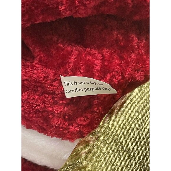 VTG Holiday Seasons Fiber Optic Santa 22” Toy Bag Lights Up Multi Color Tested - Picture 10 of 16